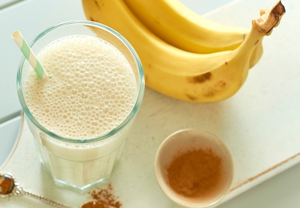 Batido de platano y leche